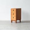 YOUQUEEN Bedside Table Three Drawer Bedside Table Black Walnut Cherry All Solid Wood Bedside Table Simple Storage Cabinet Side Tables Bedroom view 2