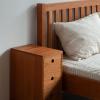 YOUQUEEN Bedside Table Three Drawer Bedside Table Black Walnut Cherry All Solid Wood Bedside Table Simple Storage Cabinet Side Tables Bedroom view 4