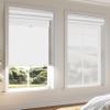 BERISSA Dual Roller Shades,Double Window Blinds,Blackout and Light Filtering Shades,Thermal Window Shades for Home Office, Easy to Install(5% Solar White+Blackout Linen White),58" W x 80" H view 2