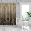 PDSYCB Geometric Fabric Shower Curtain Set Metal Honeycomb Pattern Abstract Geometric Bathroom Window Curtain Modern Decorative Polyester Cloth Shower Curtains for Bathroom Decor 35x87in-90x220cm/WxL view 1