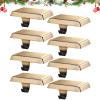 popamaz Christmas Stocking Holders for Mantle, Weighted Stocking Hangers, Christmas Stocking Hooks for Tables Window Fireplace Mantle Decoration(Bronze,8PCS) view 1