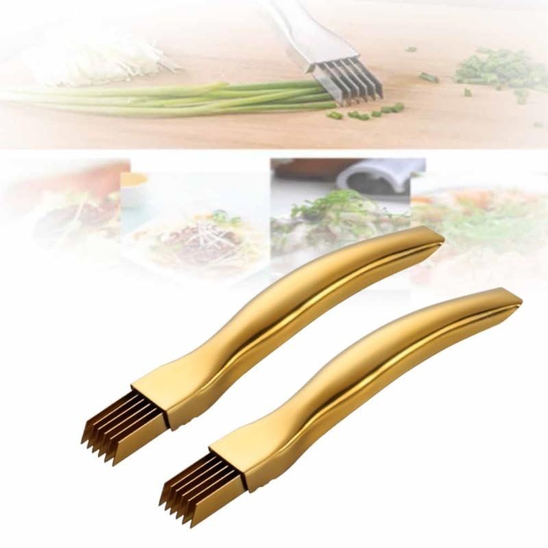 2024 New Upgrade Stainless Steel Chopped,Shred Silk The Knife Green Onion Knife, Kitchen Vegetable Cutter Sharp Scallion Shredding Cutter Household Multifunctional Food Slicer Gadget