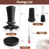 58mm Espresso Tamper, Espresso Accessories, Coffee Tamper with Espresso Distribution Tool, Wdt Tool Espresso, Espresso Tamper with Silicone Mat, Stainless Steel Base Tamper for Espresso Coffee Machine view 2