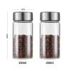 CFGH6FDF Tea Tins 2Pcs Glass Tea Storage Containers Coffee Containers, Kitchen Serving Food Storage Canister with Sealed Metal Lid, Clear Glass Jar for Tea Leaves, Powder, Spice Tea Caddy(250ML) view 2