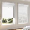 BERISSA Dual Roller Shades,Double Window Blinds,Blackout and Light Filtering Shades,Thermal Window Shades for Home Office, Easy to Install(5% Solar White+Blackout Jacquard White),26" W x 60" H view 2