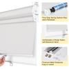 BERISSA Dual Roller Shades,Double Window Blinds,Blackout and Light Filtering Shades,Thermal Window Shades for Home Office, Easy to Install(5% Solar White+Blackout Jacquard White),26" W x 60" H view 4
