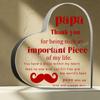 Papa Grandpa Gifts Father'S Day Gifts For Papa Grandfather From Grandkids Birthday Present For Dad Grandpa Gift Idea Papa Heart Acrylic Decoration Sign Plaque (4x4In) view 1