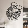 DecoSoul Couple Skeleton Metal Wall Art, Skeleton Lovers Wall Decor, Soulmate Forever Lover Art, Gothic Decor, Skull Hanging, Gift, Valentines Day Gift for Couple, (23.7 x 31.5/60.2 x 80 cm) view 1