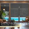 BERISSA Dual Roller Shades,Double Window Blinds,Blackout and Light Filtering Shades,Thermal Window Shades for Home Office, Easy to Install(5% Solar Black+Blackout Linen Black),50" W x 80" H view 3