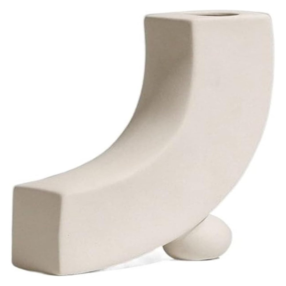 Vases Vases Ceramic Circular Vase Hollow Donuts Flower Vase Living Room Decoration Accessories Office Interior Desktop Decoration Gift -L(G)