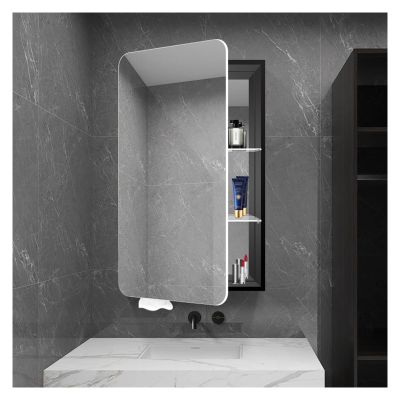 Rectangle Medicine Cabinet Mirror with Shelf,Bathroom Mirror with Storage,Over The Toilet Aluminum Medicine Cabinets,Surface Wall Mounted,Not Recessed,for Bathroom Laundry Room Kitchen(50X70CM)