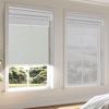 BERISSA Dual Roller Shades,Double Window Blinds,Blackout and Light Filtering Shades,Thermal Window Shades for Home Office, Easy to Install(5% Solar Gray+Blackout Jacquard Gray),65" W x 44" H view 2