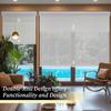 BERISSA Dual Roller Shades,Double Window Blinds,Blackout and Light Filtering Shades,Thermal Window Shades for Home Office, Easy to Install(5% Solar Gray+Blackout Jacquard Gray),65" W x 44" H view 3