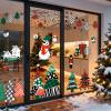 9 Sheets 200+Pcs Christmas Window Clings Stickers, Buffalo Plaid Christmas Tree Window Stickers, Xmas Decals Decorations Windows Clings for Glass Home Holiday Party view 2