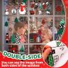 9 Sheets 200+Pcs Christmas Window Clings Stickers, Buffalo Plaid Christmas Tree Window Stickers, Xmas Decals Decorations Windows Clings for Glass Home Holiday Party view 4