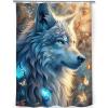 Snuqevc Fantasy Wolf Shower Curtain Bathroom Set for Kids Adult, Home Decor Waterproof Fabric Bath Decor 36 x 72 Inch view 1