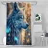 Snuqevc Fantasy Wolf Shower Curtain Bathroom Set for Kids Adult, Home Decor Waterproof Fabric Bath Decor 36 x 72 Inch view 2