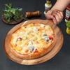 Acacia Round Cutting Board, Acacia Cutting Board With Handle, Cheese Board, Vegetables, Bread, And Sweets - Kitchen And Dining Room Decorative Wood Serving Boards view 2
