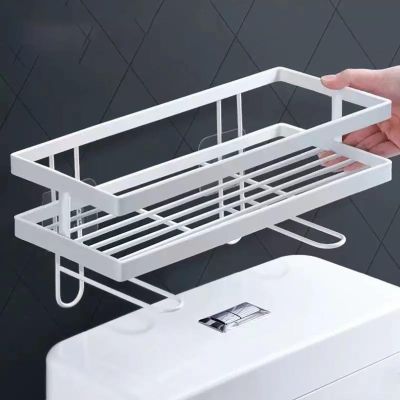 EHCBFCVN Above Toilet Shelf, Bathroom Wall Mounted Organizer, Multi-Functional Bathroom Shelf, Integrated Design, Open Structure, Suitable for All Families and Hotels(White)