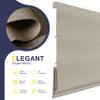 Sulugood Cordless Roman Shades for Windows Blackout Roman Blinds,Room Darkening Thermal Insulated Window Shades for Home Living Room Bedroom, Blackout - Light Brown 25" W x 56" H view 3