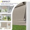 Sulugood Cordless Roman Shades for Windows Blackout Roman Blinds,Room Darkening Thermal Insulated Window Shades for Home Living Room Bedroom, Blackout - Light Brown 25" W x 56" H view 4