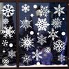9 Sheets 400+ Pcs Winter Snowflake Window Clings Stickers, Window Decals, Decorations for Glass Windows Party Holiday view 1