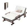 Folding Bed with Mattress for Adults Thickened Steel Pipe Adjustable in 7 Positions for Living Room Apartment Office, with Wheels, Adjustable Armrests(190x90x30cm) view 1