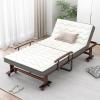 Folding Bed with Mattress for Adults Thickened Steel Pipe Adjustable in 7 Positions for Living Room Apartment Office, with Wheels, Adjustable Armrests(190x90x30cm) view 2