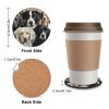 Black and White Dog Car Coasters Waterproof Anti Slip Car Cup Holder Drink Coasters with Finger Slot Auto Accessories for Women Men view 2
