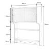 Cobrutke Decorative Side Cabinet in Living Room Cup Rack in Kitchen Wall Cabinet Hall Mounted Storage Rack in Entrance Hall Sliding Door(BrownB) view 3