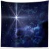 Loccor Star Night Tapestry Bethlehem Christmas Star Nativity of Jesus Christ Wall Hanging Nativity Scene Star of Bethlehem Blue Starry Sky Tapestry Christian Church Decor Home Decor 70''x47'' view 2