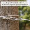 Stainless Steel Wire Rope, Garden Climbing Plants Suspension Wire Rope with 5 Clamps, 2 Snaps, 1 Wrench for Outdoor Craft Curtains Fence(4m/13.12ft) view 2