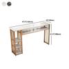 KWOKING Bistro Bar Desk Storage Indoor Double Pedestal Bistro Bar Table- Without Chairs Balcony Window Bar Table Living Room Family Partition Bar Dining Table High Table Black 47.2"L x 15.7"W x 41.3"H view 2