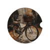 Bicycle Car Coasters Waterproof Anti Slip Car Cup Holder Drink Coasters with Finger Slot Auto Accessories for Women Men view 1