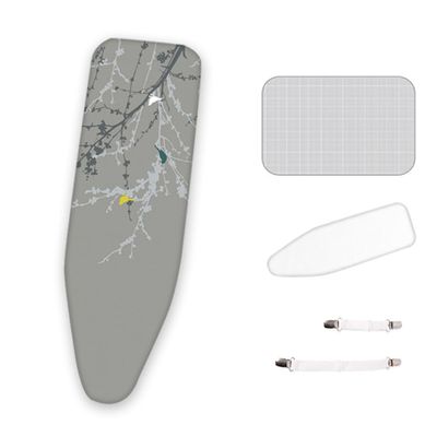 CHEMYO Ironing Board Cover with Extra Thick Padding, Iron Board Cover with Padding with Protective Scorch Mesh Cloth and Fasteners(Dark Gray,43x14in)