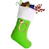 Sailup 20 Inches Monogram Christmas Stockings with Letters, Large Super Soft Christmas Stockings Green Velvet with White Super Soft Plush Cuff for Christmas Xmas Tree Holiday Fireplace Green view 1