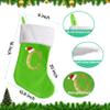 Sailup 20 Inches Monogram Christmas Stockings with Letters, Large Super Soft Christmas Stockings Green Velvet with White Super Soft Plush Cuff for Christmas Xmas Tree Holiday Fireplace Green view 2
