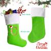 Sailup 20 Inches Monogram Christmas Stockings with Letters, Large Super Soft Christmas Stockings Green Velvet with White Super Soft Plush Cuff for Christmas Xmas Tree Holiday Fireplace Green view 3