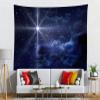 Loccor Star Night Tapestry Bethlehem Christmas Star Nativity of Jesus Christ Wall Hanging Nativity Scene Star of Bethlehem Blue Starry Sky Tapestry Christian Church Decor Home Decor 92''x70'' view 3