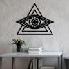 Aportif Metal Evil Eye Wall Decor, All Seeing Eye Metal Art, Geometric Decorations, Abstract Artwork, Evil Wall Art for Living Room Bedroom Office (Black, 19 x 15 in / 47 x 39cm) view 2