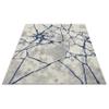 Abani Atlas Contemporary Web Grey/Blue Area Rug 4' x 6' for Living Room, Bedroom - Abstract Design - Durable & Easy to Clean view 3