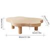 Cloud Shaped Coffee Table, Irregular Wood Coffee Table, Round Corner Thicken End Table, Modern Coffee Table with 3 Legs, for Living Room Furniture (Walnut,80x55x40CM) view 2