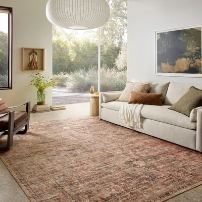 Loloi Anniston Collection ANS-06 Clay/Charcoal 2'-6" x 12'-0" Machine Wash Runner Rug