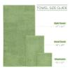 Elegant Comfort Luxury 6-Piece 100% Turkish Cotton Jacquard Braided Textured Premium Hotel Quality Towel Set Soft and Absorbent, Includes 2 Bath Towels, 2 Hand Towels and 2 Washcloths, Sage view 3