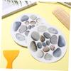 BEBEMOKO 8pcs - Bathtub Stickers Diameter Stone Pattern Decals Self-Adhesive Safety Tub with Scraper for Shower Bathroom Pool and Corridor Use view 2