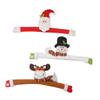 CORHAD 3pcs Christmas Cartoon Curtain Buckle Adorable Snowman Reindeer Santa Tiebacks for Festive Home Decor Chic and Curtain Holdbacks for Holiday Bedroom and Living Room view 1