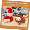 CORHAD 3pcs Christmas Cartoon Curtain Buckle Adorable Snowman Reindeer Santa Tiebacks for Festive Home Decor Chic and Curtain Holdbacks for Holiday Bedroom and Living Room view 2
