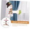 CORHAD 3pcs Christmas Cartoon Curtain Buckle Adorable Snowman Reindeer Santa Tiebacks for Festive Home Decor Chic and Curtain Holdbacks for Holiday Bedroom and Living Room view 4
