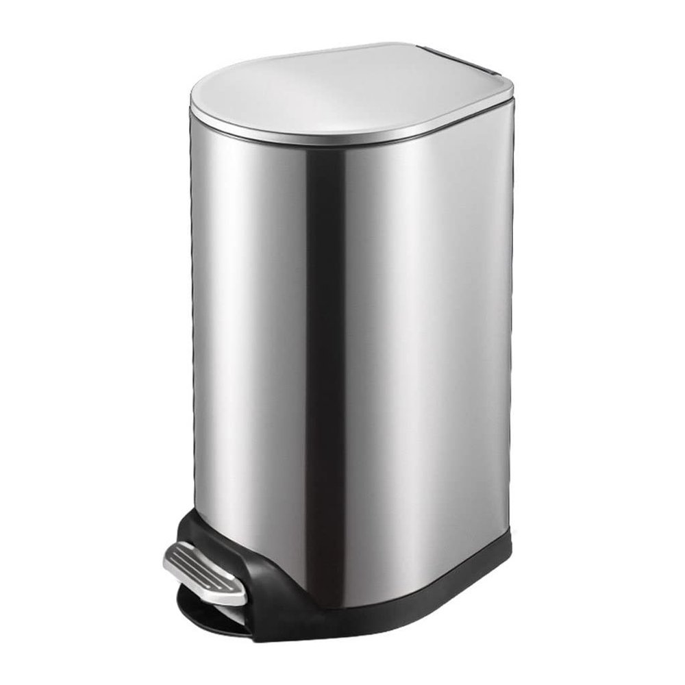 JOYNOW Papeleras para Cocina Super Large-Capacity Foot-Type Trash Can Outdoor Living Room Bedroom Kitchen Bathroom Stainless Steel with Lid Trash Can 60L Trashbin