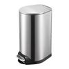 JOYNOW Papeleras para Cocina Super Large-Capacity Foot-Type Trash Can Outdoor Living Room Bedroom Kitchen Bathroom Stainless Steel with Lid Trash Can 60L Trashbin view 1